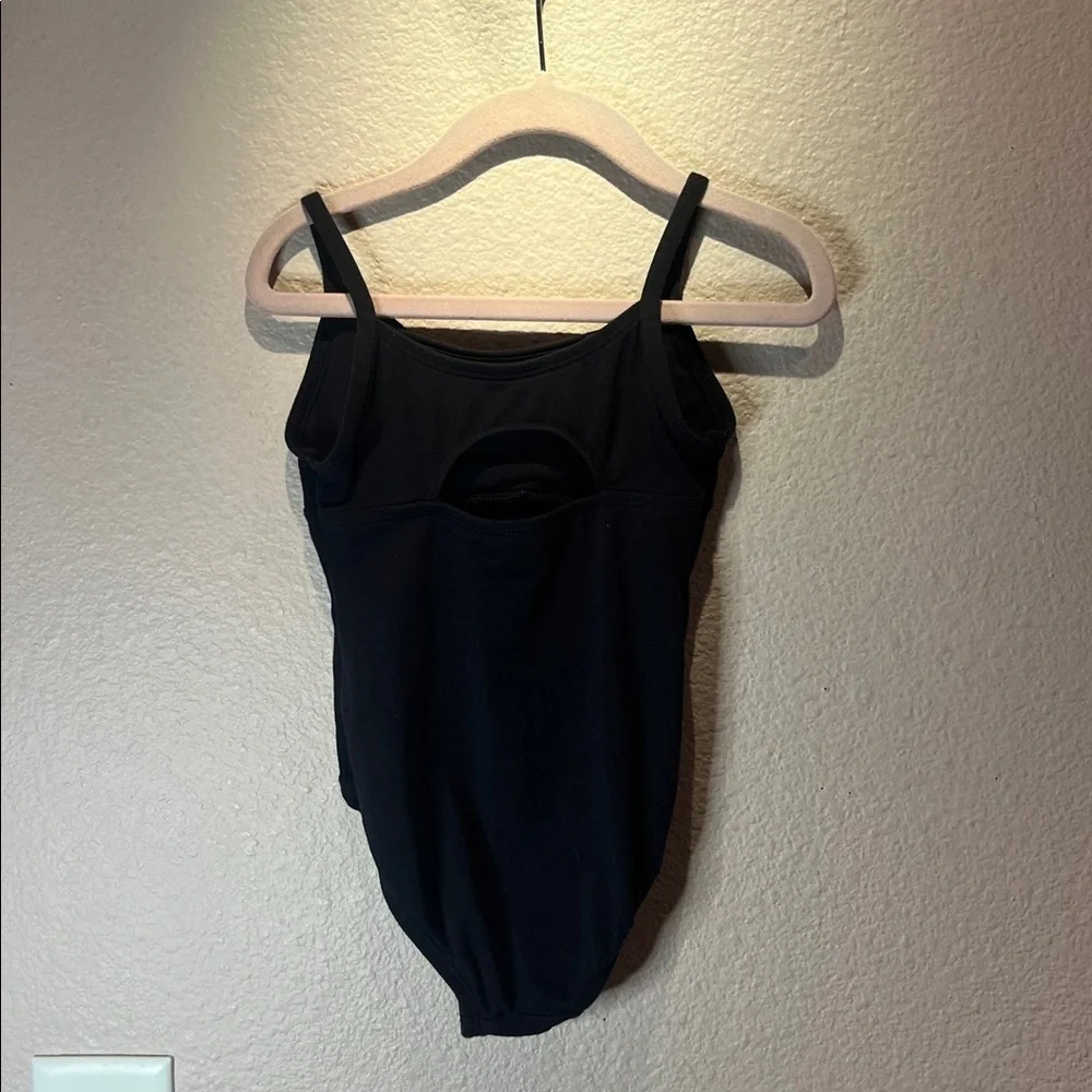 Cat & Jack Girls Cami Dance Leotard Black XS Keyhole Back